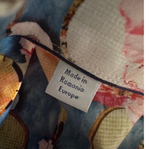 ETON Tennis Racket Flower‎ Floral Long Sleeve Button Shirt Large - Picture 7 of 7